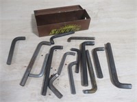 Assortment of heavy duty Allen wrenches.