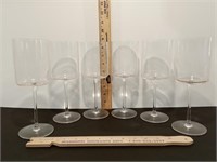 6- Skinny Stem Wine Glasses