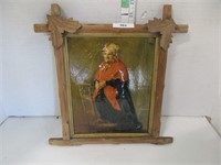 Vintage Catholic Woman Picture framed
