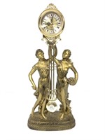 30"H Figural Pendulum Clock w 2 Women