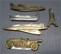 (4) Folding knives. Ship measures 2.75" Long.