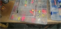 7 Assorted boxes of tackle.