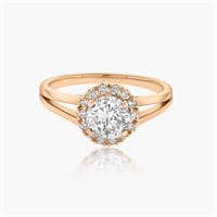14K ROSE GOLD 1.21CT DIAMOND RING