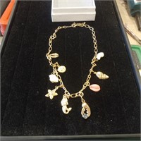 Ladies Sea Shell Charm Necklace