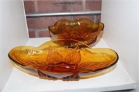 AMBER GLASS BOWLS