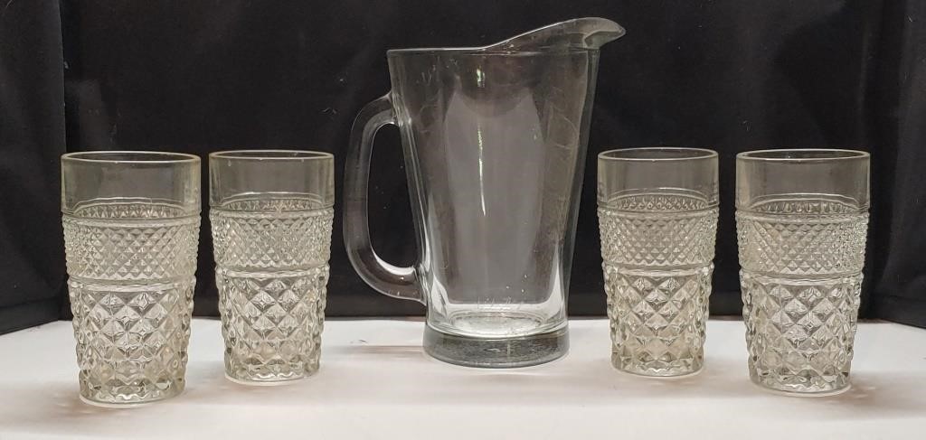 Four Vintage Wexford glasses and Clear glass