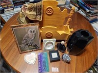 Various Decor Owl Foil Metallic Print, Vase, Fame