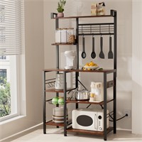 homsorout Bakers Rack with Power Outlets - 5 Tier