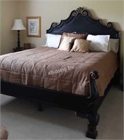 Large King Size Bed Set - Frame, Bed & Comforter +