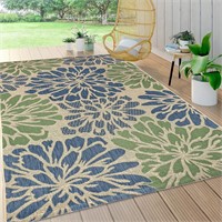 JONATHAN Y Zinnia Area Rug  5 X 8  Navy/Green