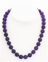 Amethyst & 14KT Gold Beaded Necklace