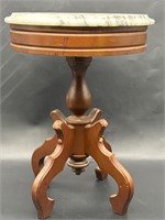 Vintage Victorian Marble Top Accent Table