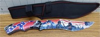 Confederate flag knife with sheath