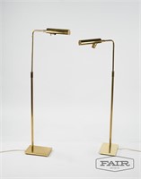 Pair of Koch & Lowy Brass Pharmacy Floor Lamps