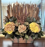 Faux Floral Arrangement in Dining Room