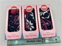 NEW Lot of 3- Totes Toasties Women's Slipper Sock