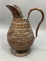 Antique Persian Copper Pitcher