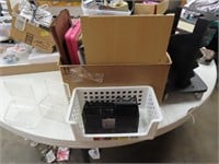Clip boards, baskets, acrylic holders, misc.