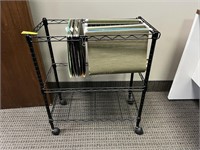 Rolling Wire File Organizer 24"x12"x28"H