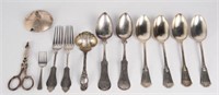 Lot of Vintage Silver, Mostly Flatware.