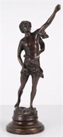 19" Bronze of Triumphant Youth.