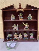Camelot Frogs collector figures with wooden