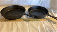 Cast Iron Skillets (2),unmarked