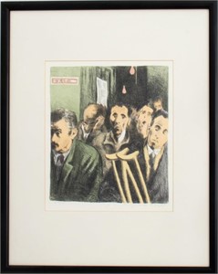 Raphael Soyer "Unemployed" Lithograph, 1969
