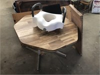TABLE WITH LEAF AND MEDICAL SEAT