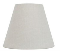 White Burlap Fabric Bell Lamp Shade