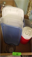 PLASTIC STORAGE CONTAINERS, IGLOO JUYG COOLER >>>