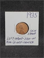 1935 "Error" Lincoln Wheat Penny