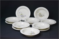13 pcs Royal Oak China  Bowls & 8" Plates