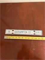 SOUTHAMPTON CO 75 4351 METAL PLATE