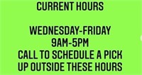 OUR CURRENT STORE HOURS