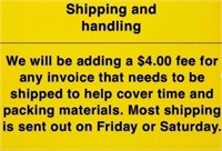 SHIPPING AND HANDLING INFORMATION