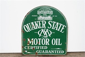EARLY QUAKER STATE MOTOR OIL DSP SIGN