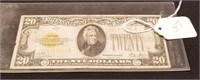 $20 Gold Certificate Series 1928 VG
