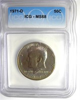 1971-D Kennedy ICG MS68 LIST $3750