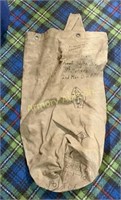 OLD MILITARY DUFFLE BAG WITH MARKINGS - TEAR