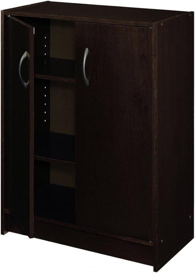 2-Door Stackable Laminate Organizer, Espresso