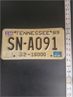 1989 Tennessee license plate