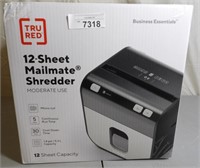 Tru Red 12 Sheet Mailmate Shredder