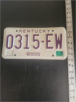 Kentucky License plate