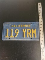 Vintage California license plate