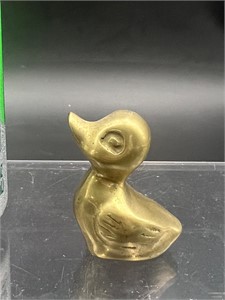 Mini Solid Brass Duck