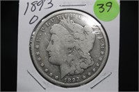 1893-O Morgan Silver Dollar *Key Date*