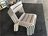 5 x Stacking Metal Garden Chairs