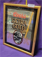 COORS EXTRA GOLD BEER MIRROR