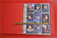 Star Trek collector cards in binder